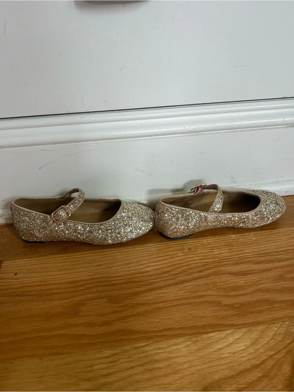 J. Crew Gold Glitter Mary Jane Shoes for Kids